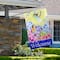 40&#x22; Welcome Floral Hummingbird Outdoor House Flag